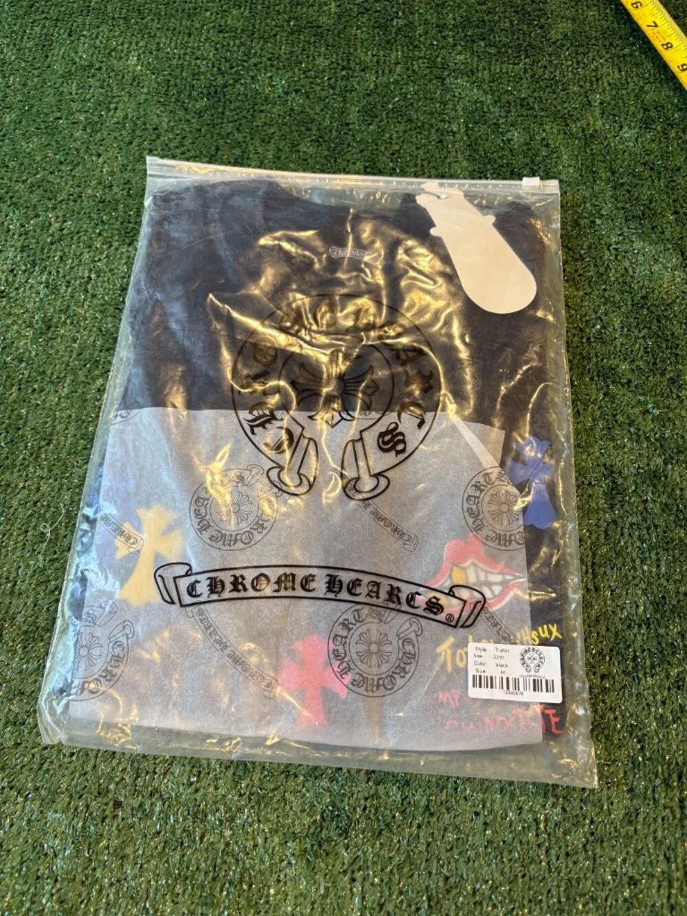 Chrome Hearts Black Graphic Tee Multi Cross Design - Picture 3 of 4